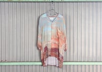 YOKE 2024SS LANDSCAPE PRINTED OPEN COLLAR SHIRT