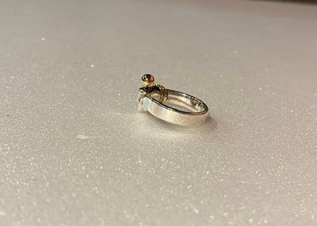 Tiffany & Co. ティファニー リング フック＆アイ K18YG イエローゴールド シルバー925 7号
