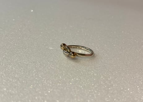 Tiffany & Co. ティファニー　フックアンドアイ　ラブノット　リング　750 925刻印入り
