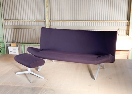 Cassina ixc./カッシーナ/Boomerang（ブーメラン）ミニマムシェイプ ダブルソファ＋オットマン セット