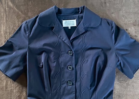 【Maison Margiela】ワンピース/ 40 / ネイビー & グレー