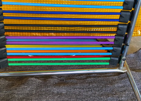 Post Modern / Sandows Style / Rainbow Rubber Cord Chair