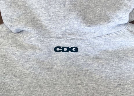 CDG / フーディ パーカー / XL / グレー×ネオンイエロー