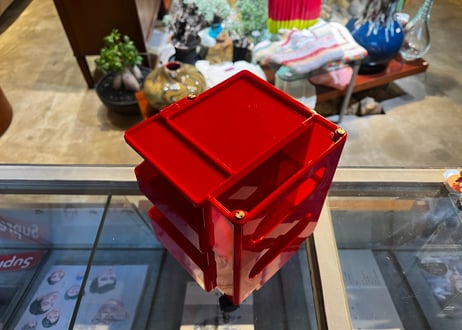 Joe Colombo / Desk Top Wagon / 1/3 Scale Miniature / Red