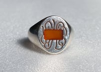 Maison Margiela / Red Stone Signet Ring（メゾンマルジェラ / レッドストーン シグネットリング）
