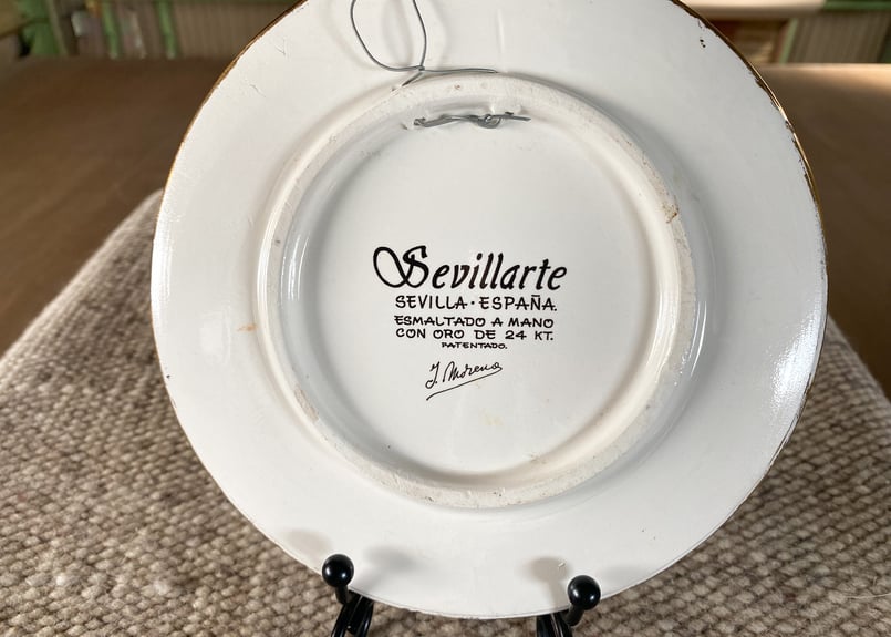 【希少】sevillarte スペイン セビリア焼き 飾り皿 36cm 大皿 希少】sevillarte スペイン セビリア焼き 飾り皿 36cm 大皿