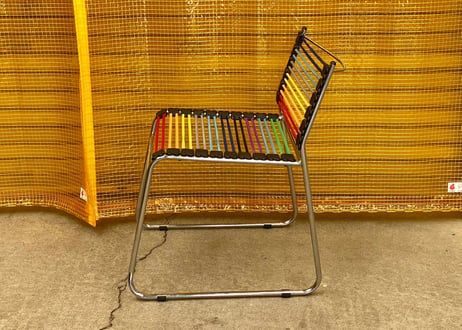 ②Post Modern / Sandows Style / Rainbow Rubber Cord Chair