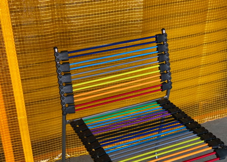 Post Modern / Sandows Style / Rainbow Rubber Cord Chair