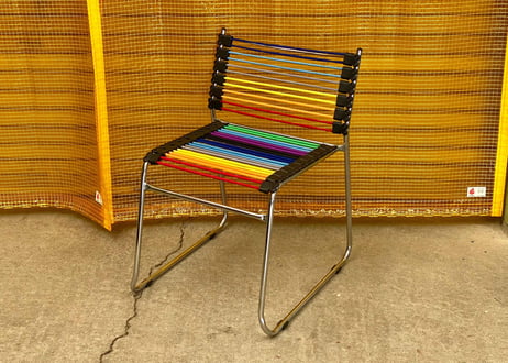 ②Post Modern / Sandows Style / Rainbow Rubber Cord Chair