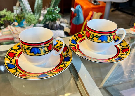 【SONIA RYKIEL】Tulip Cup & Saucer / チューリップ柄 カップ＆ソーサー