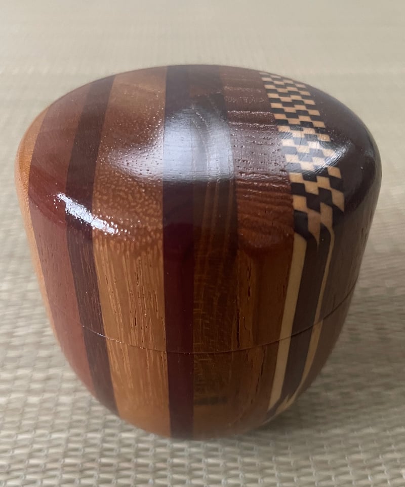 美品】寄木 中棗 棗 寄木細工 茶色 木製棗 | ginyoudo