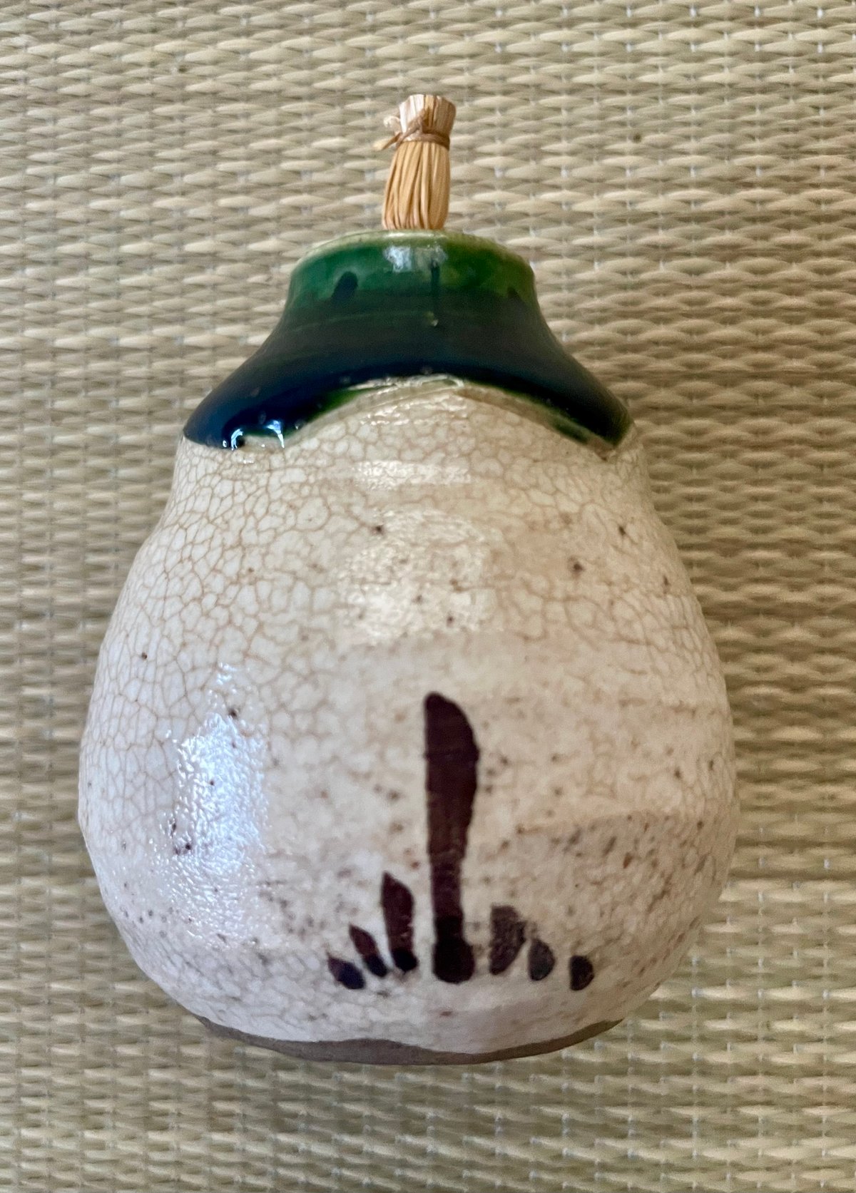 美品 在銘】山口錠鐵造 振出 織部焼 金平糖入れ 茶箱点前 | ginyoudo