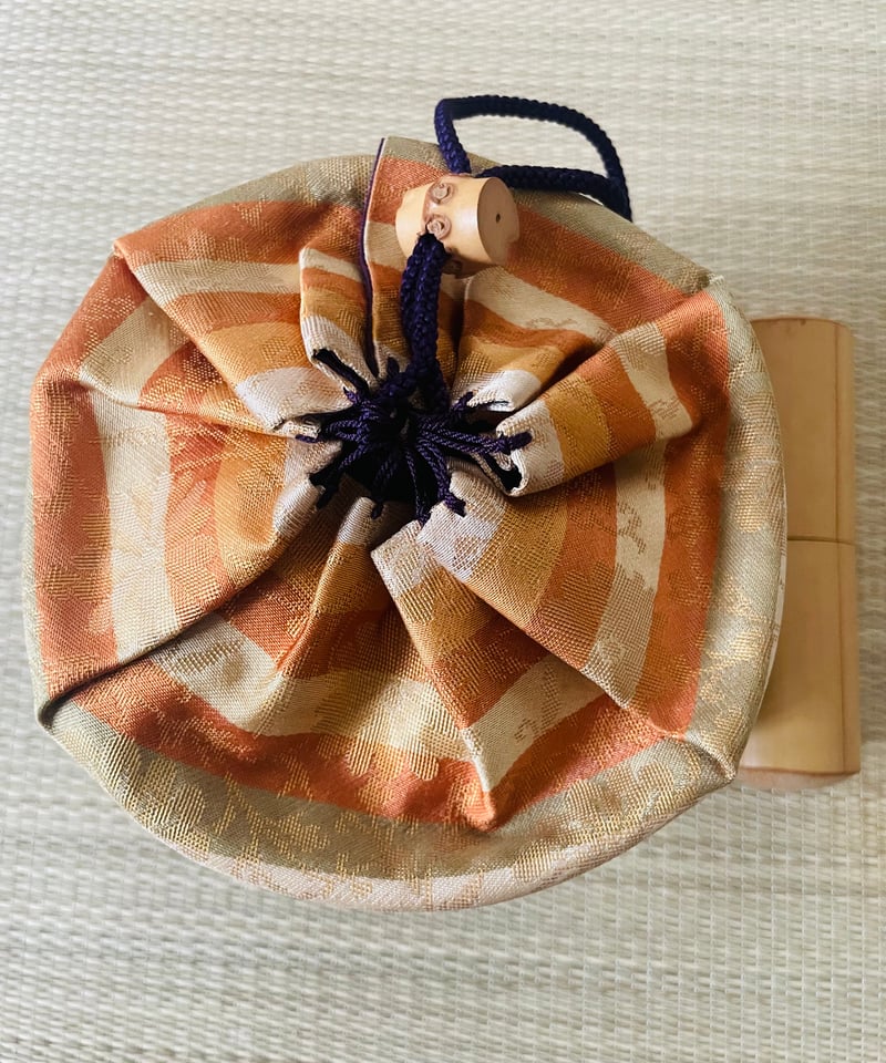 紙箱付 龍村裂】菊唐草文 野点籠6点セット茶籠 御幸籠 野点籠セット