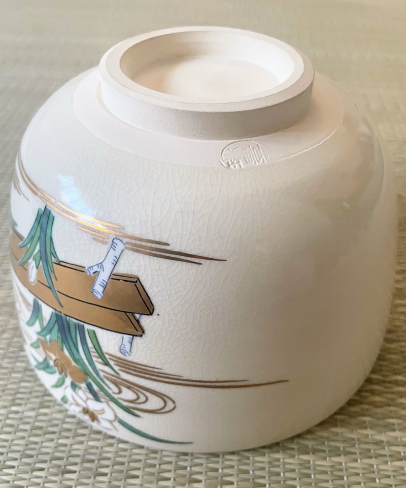 美品 在銘 紙箱付】瑞豊造 燕子花に八ツ橋図 茶碗 | ginyoudo