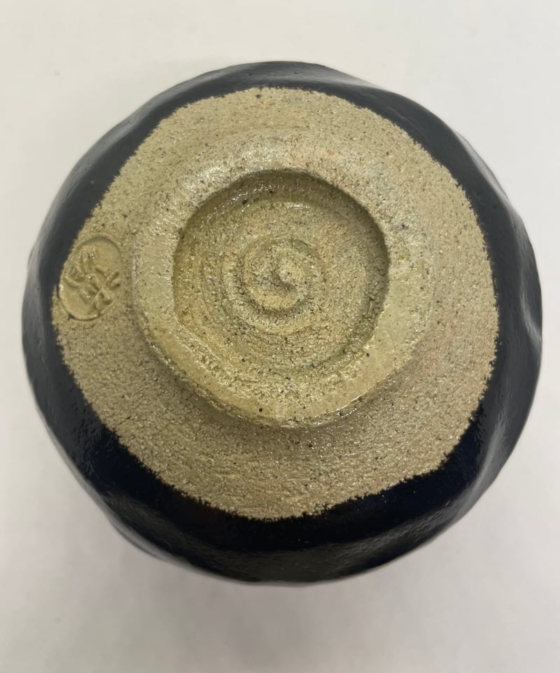 美品・在銘/共箱付】佐々木 昭楽造 黒楽 黒楽帯釉 抹茶茶碗 | ginyoudo