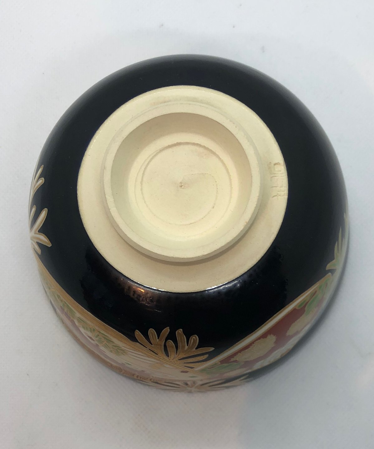 美品 在銘】宮地英香 黒仁清 海松貝文様 抹茶椀 | ginyoudo