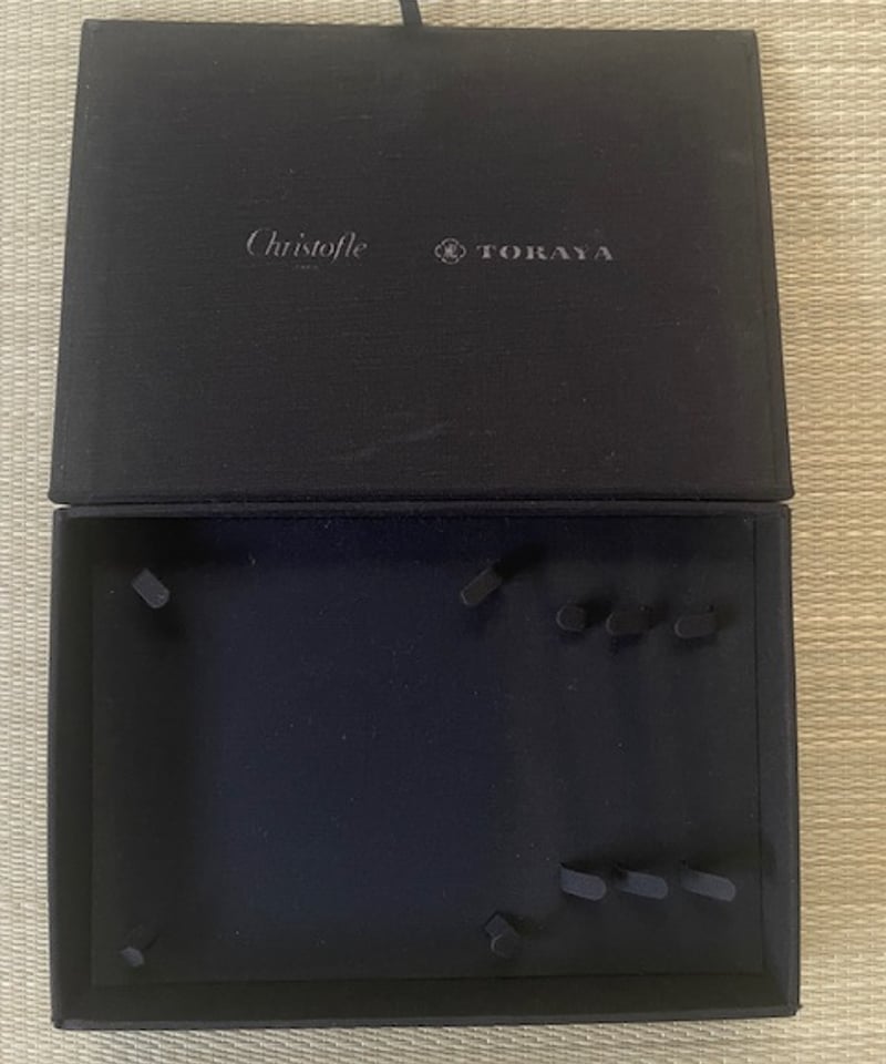 限定★クリストフル・とらや　特製菓子器 2セット 箱リーフレット付き】Christofle×TORAYA 2008年限定 和菓子用 菓子皿