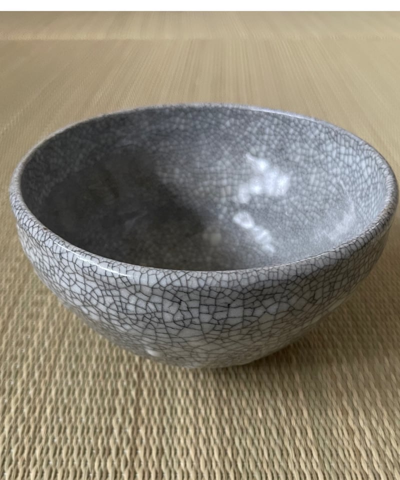 在銘】鳳山造 貫入 抹茶茶碗 グレー | ginyoudo