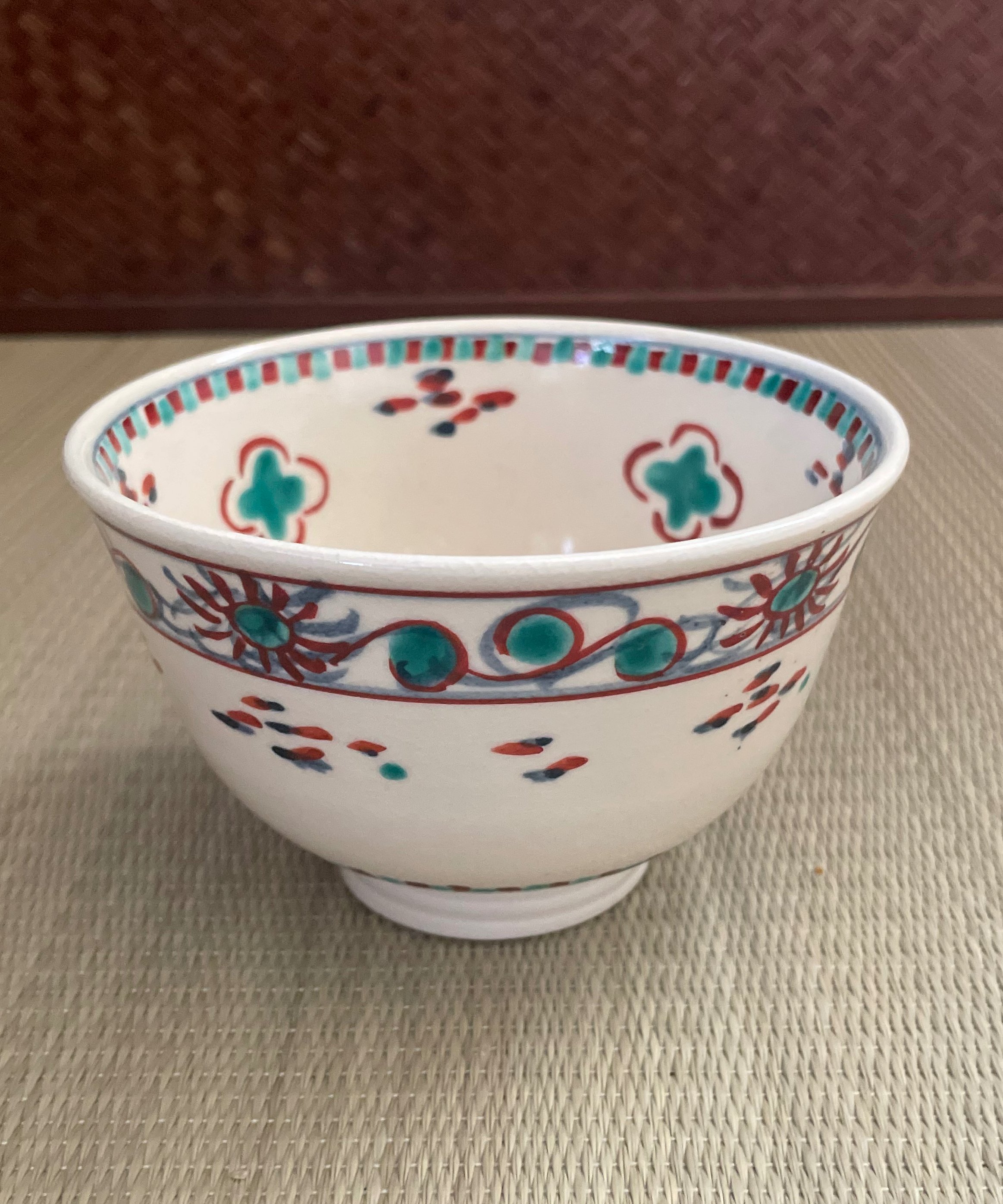 美品 在銘】紫雲造 安南写し 紅安南 安南色絵 寿 茶碗 | ginyoudo