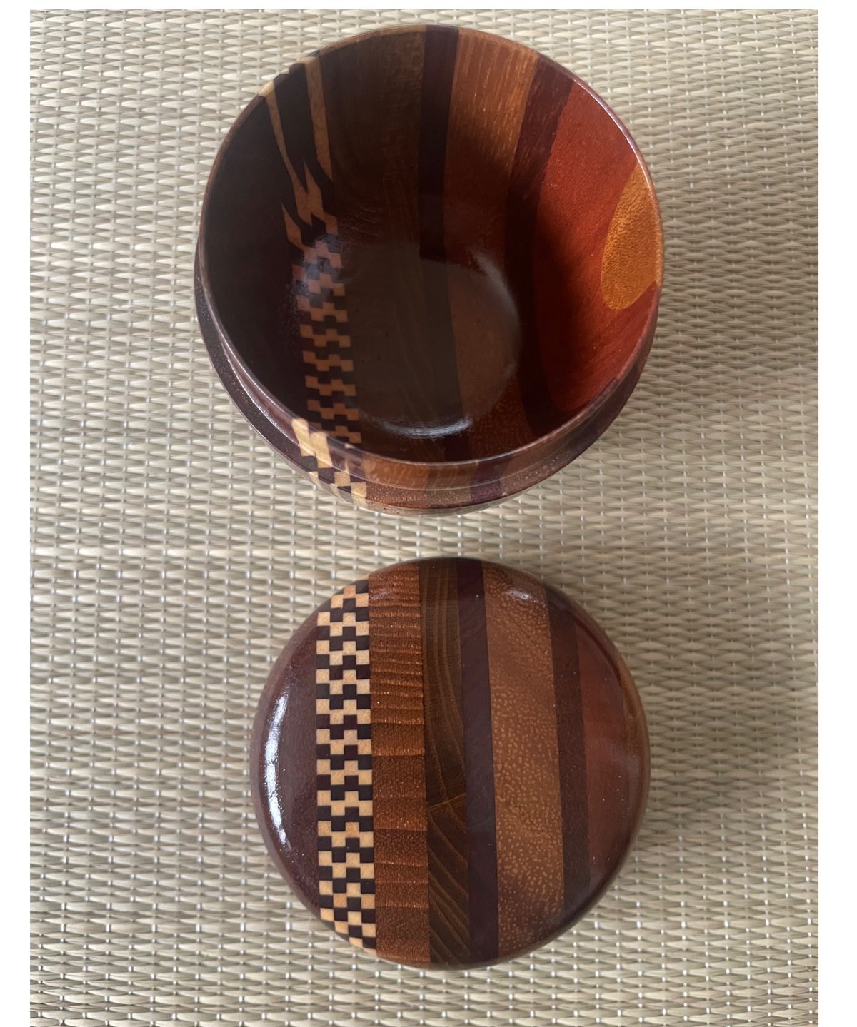 美品】寄木 中棗 棗 寄木細工 茶色 木製棗 | ginyoudo