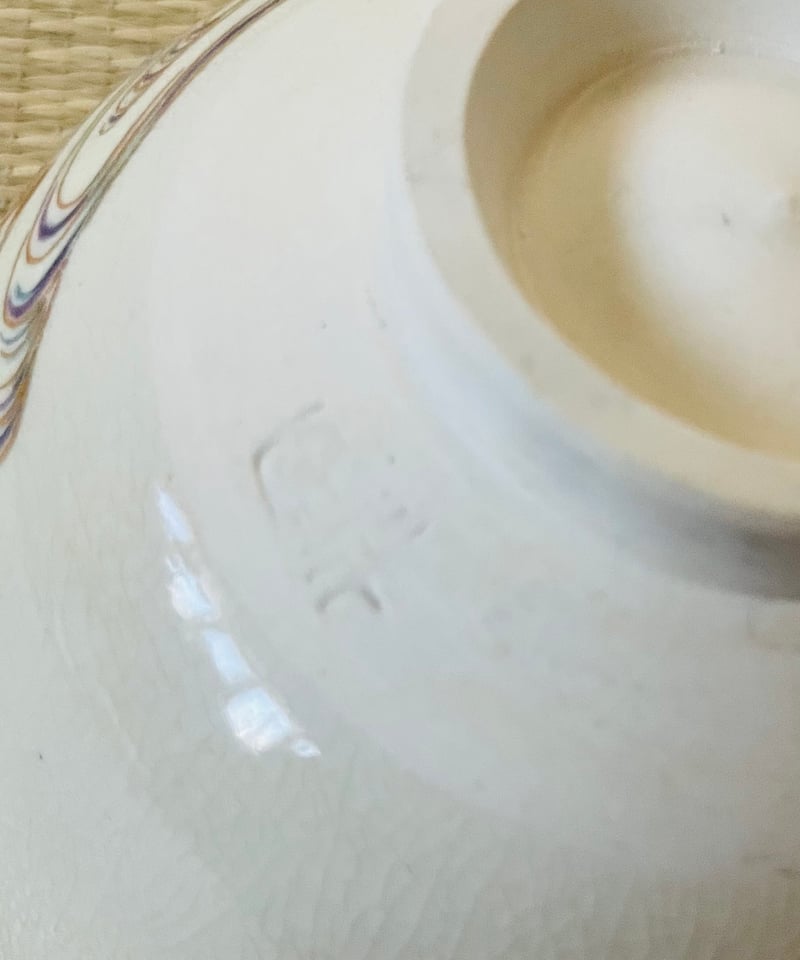 在銘】原平窯 京焼 色絵 茶箱用陶器三点セット 扇面に流水吉祥文様