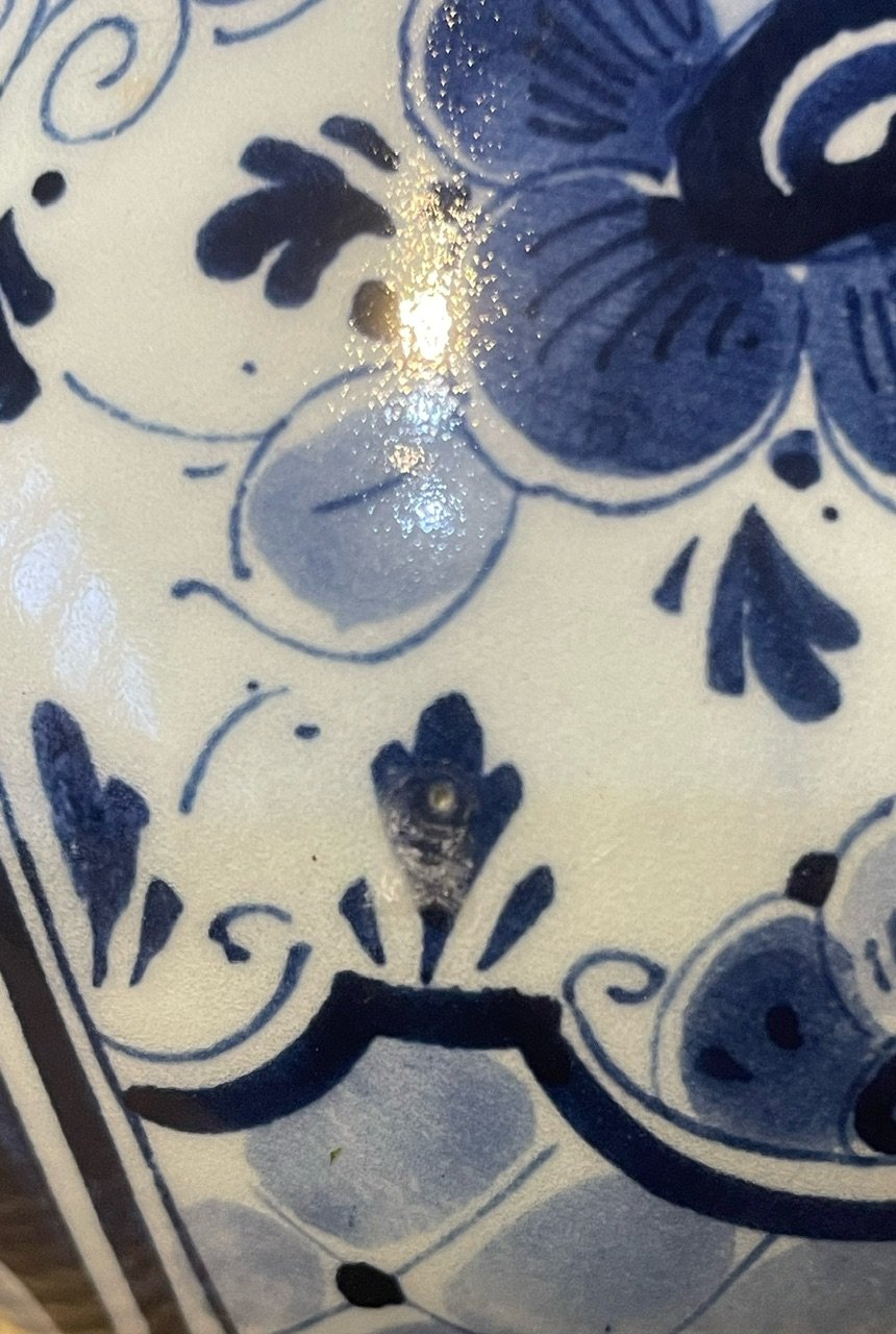 希少品】ヴィンテージ オランダ製 デルフト焼 レジーナ窯 手描き 細首