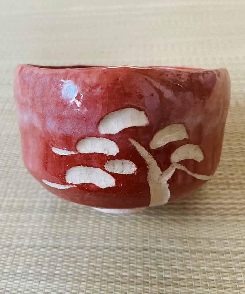 在銘美品】楽入造 在銘 赤楽茶碗 楽茶碗 松 | ginyoudo