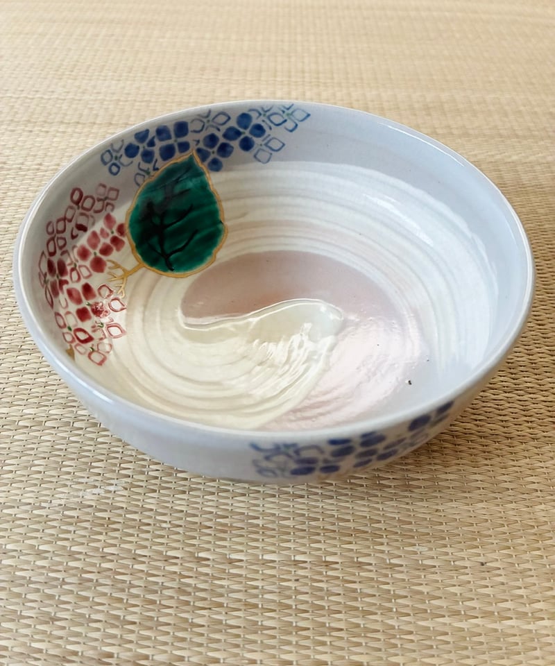 紙共箱付き 美品】田中香泉造 清水焼 紫陽花 平茶碗 | ginyoudo