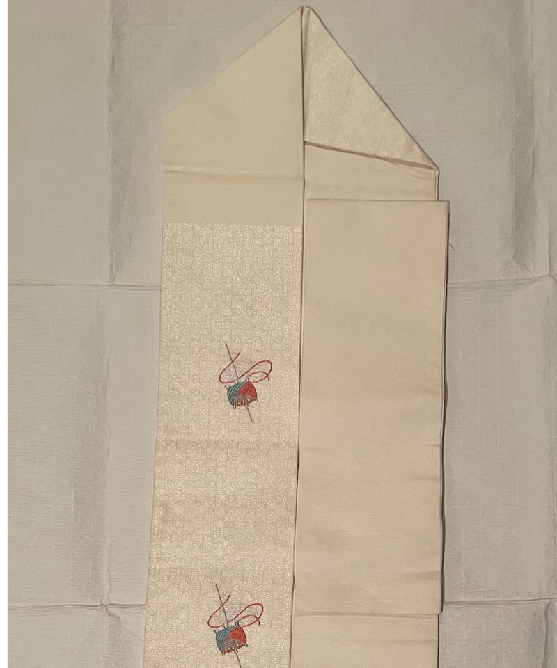 小難有り 未使用保管品】正絹 名古屋帯 糸巻き 市松文様 | ginyoudo