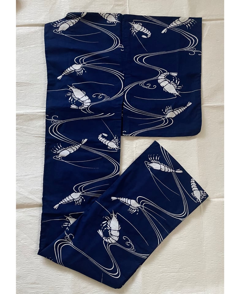 超美品　綿　コーマ　本染浴衣　着物　夏物　158㎝　水色　紺　白　紺　シンプル 超美品 綿 コーマ 本染浴衣 着物 夏物 158㎝ 水色 紺 白 紺