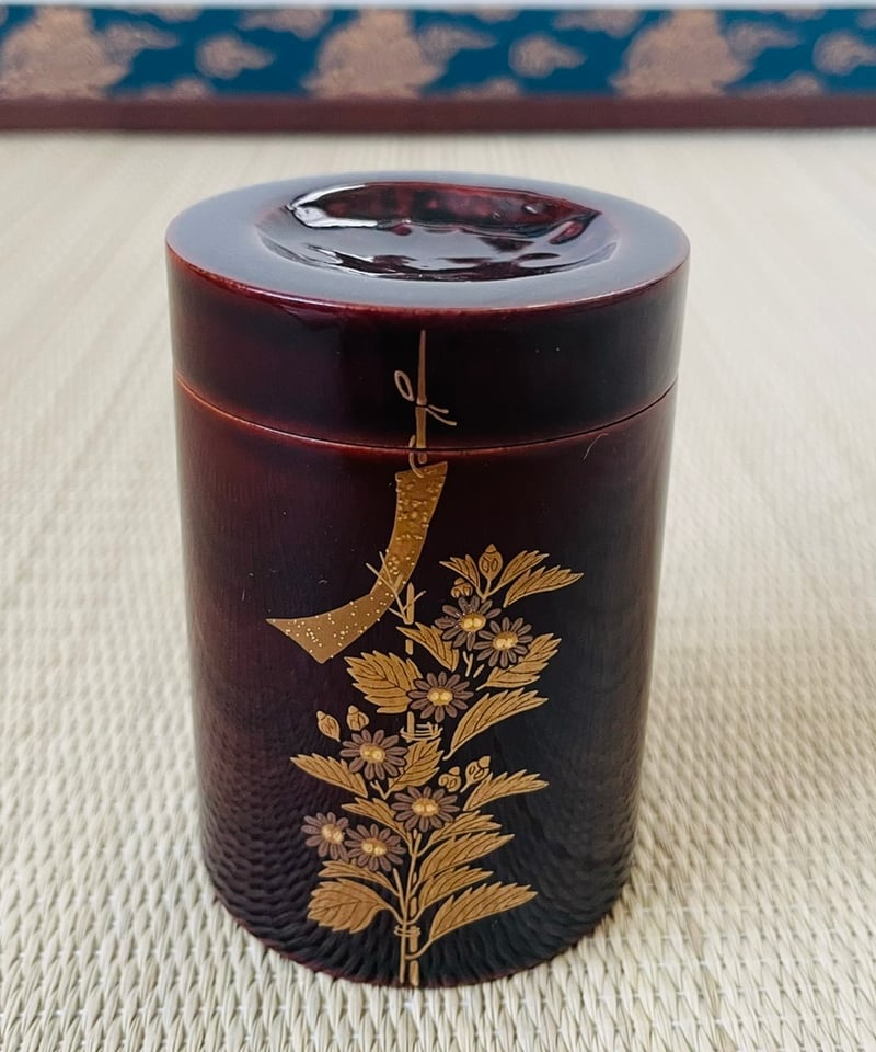 美品 桐共箱付き】胡民写し 雨宿り 茶器 竹 棗 溜塗 | ginyoudo