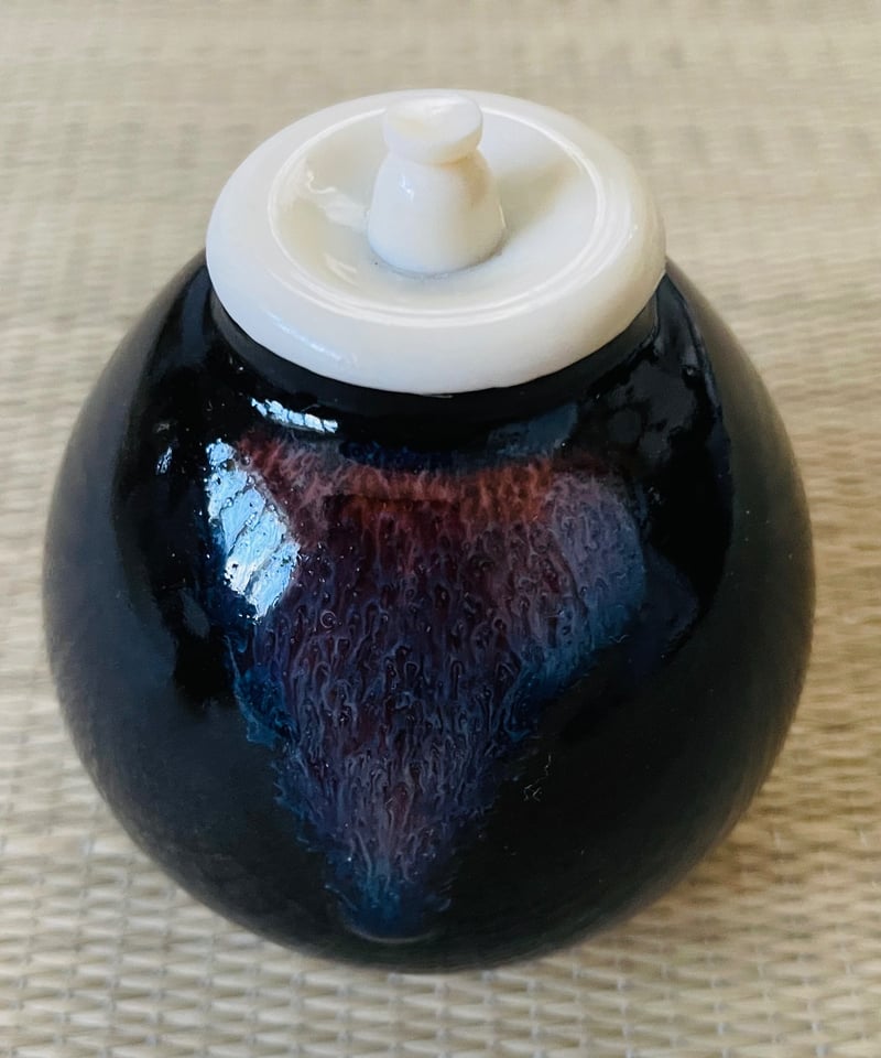【茶道具】加藤景山作 茄子茶入 ＆ 義山茶器セット 美品 仕覆付 美品 在銘】景山造 茄子茶入 | ginyoudo