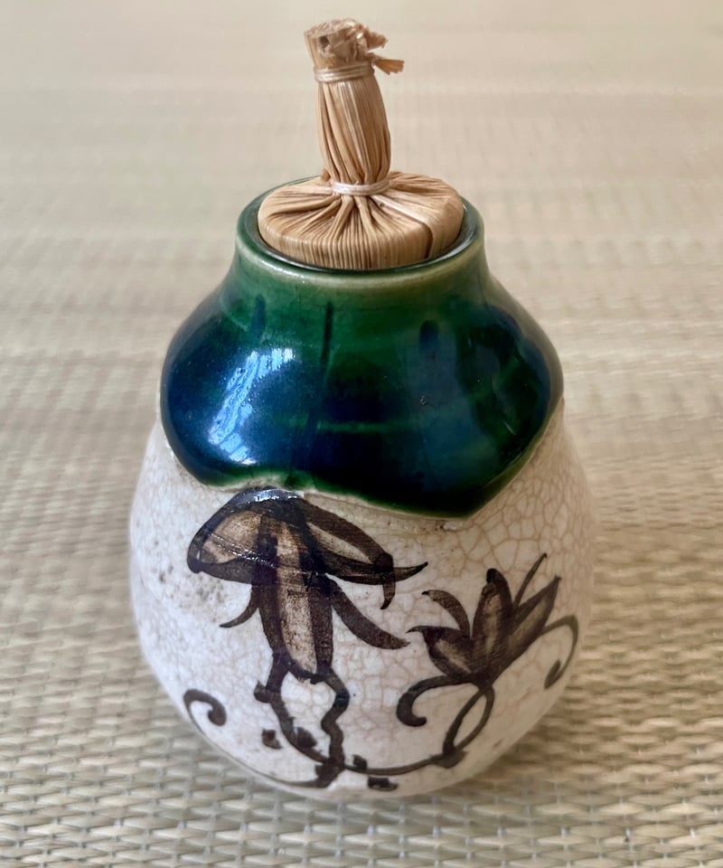 美品 在銘】山口錠鐵造 振出 織部焼 金平糖入れ 茶箱点前 | ginyoudo