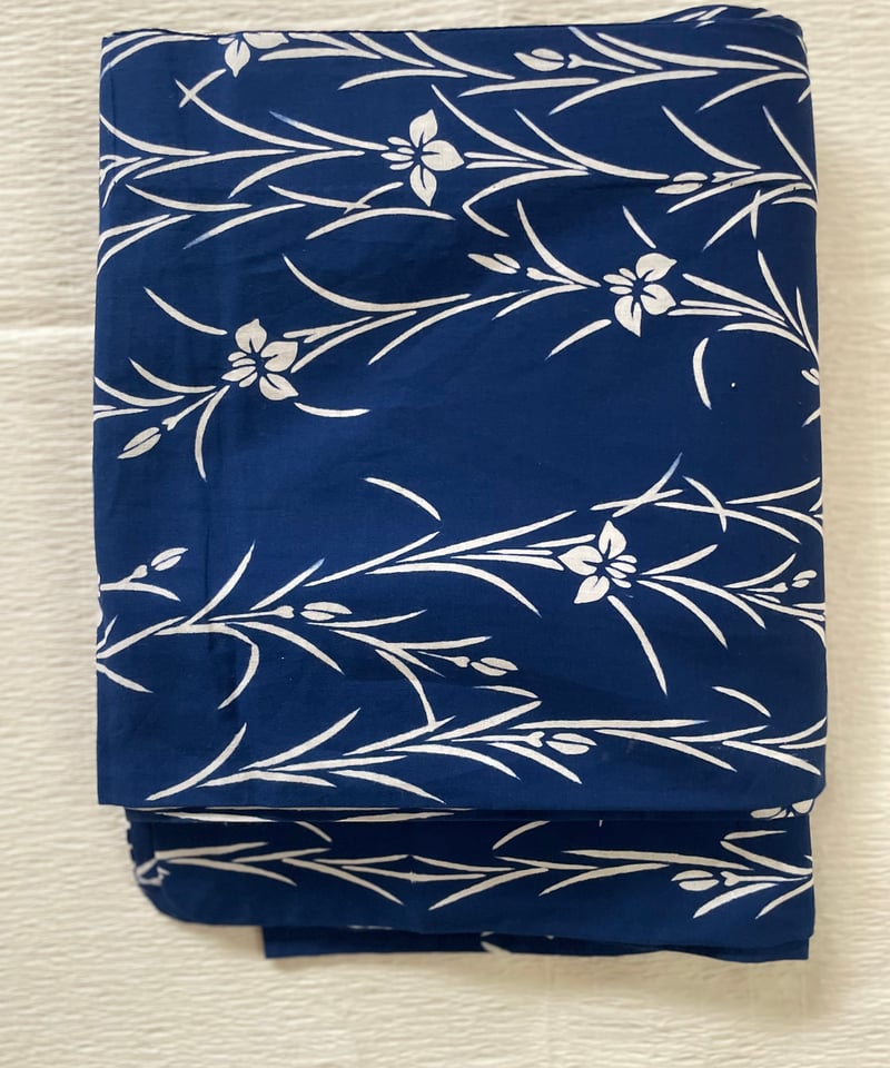 美品】竺仙謹製 浴衣 仕立て上がり 本型染め 綿コーマ 青 菖蒲 | ginyoudo