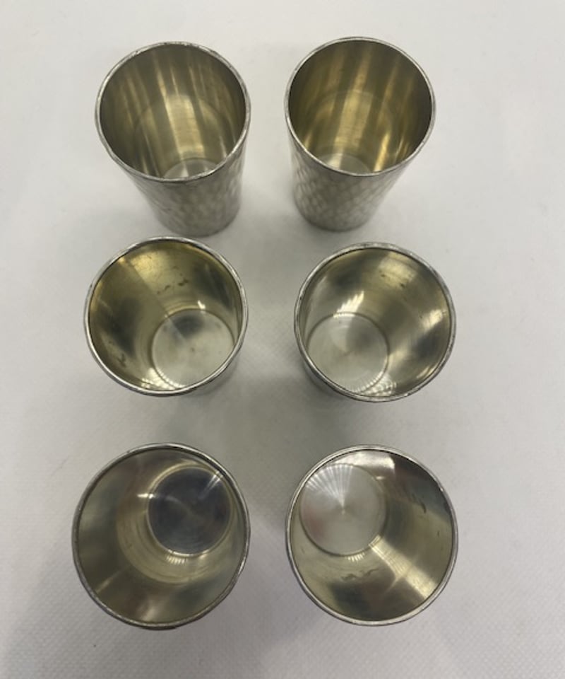 本錫】錫半謹製 本錫 猪口 見立て茶巾筒 ショットグラス | ginyoudo