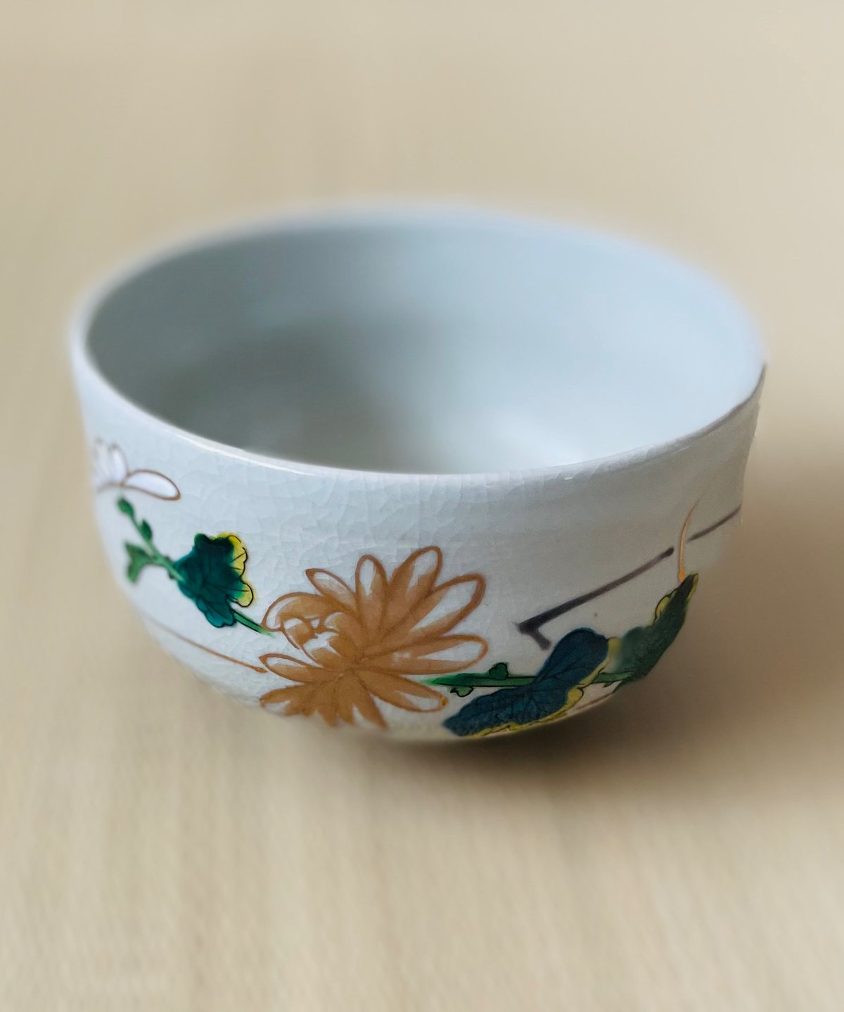 美品】在銘 九谷焼 永泉造 菊花絵茶碗 九谷五彩色絵 | ginyoudo