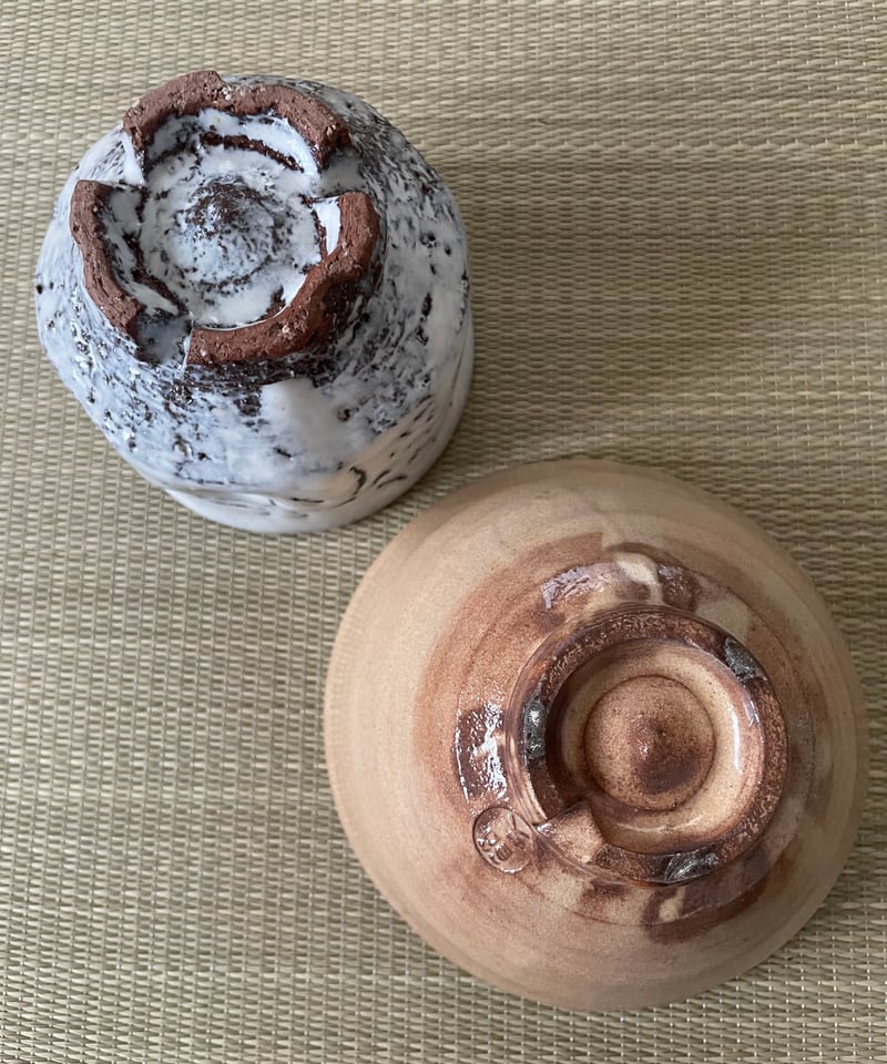 美品在銘】原節夫造 萩焼 鬼萩 白萩 茶碗 抹茶碗 | ginyoudo