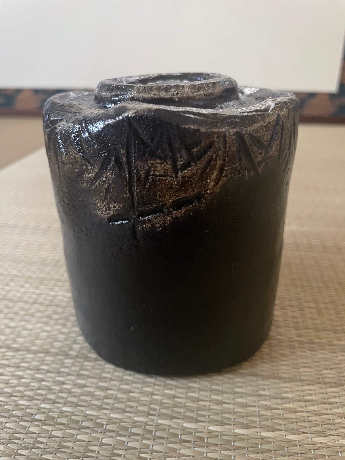 美品】桐共箱付 桂楽造 空中作写し 寒月茶碗 筒茶碗 楽茶碗 | ginyoudo