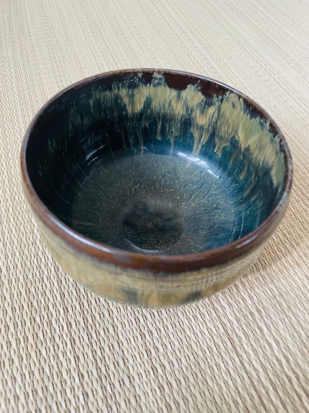 Ｗ１８２　茶碗　『小鹿田焼』『柳瀬春矼 作』　共箱　抹茶碗　茶道具 在銘 】柳瀬春矼造 小鹿田焼 おんたやき 茶碗 抹茶碗 | ginyoudo