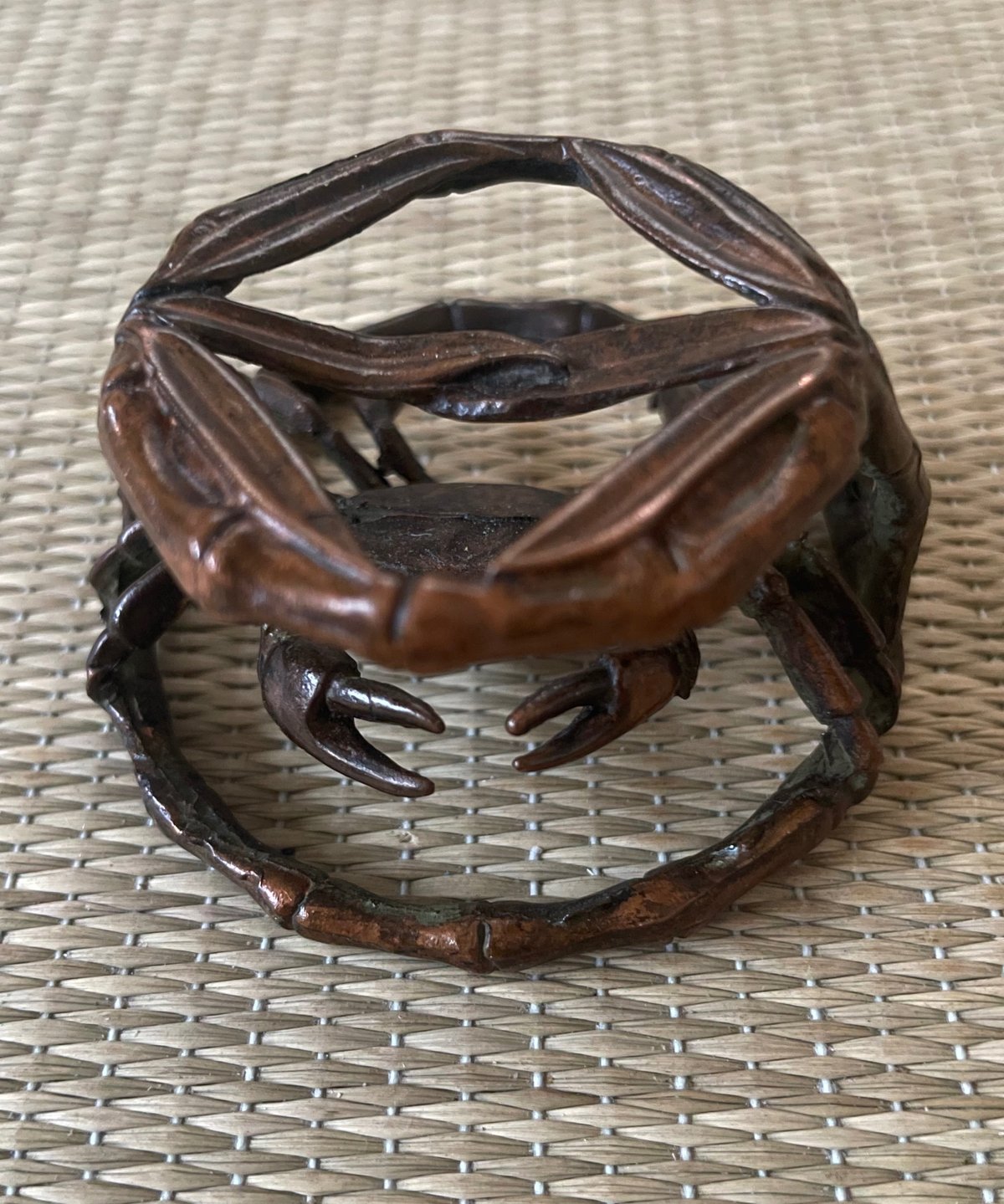 A 7 唐銅彩色・笹蟹蓋置 ( 新品未使用品 ) image1-m.jpg
