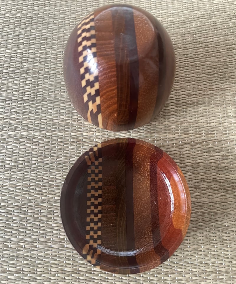 美品】寄木 中棗 棗 寄木細工 茶色 木製棗 | ginyoudo