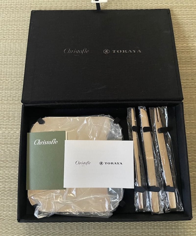 限定☆クリストフル・とらや 特製菓子器 2セット 霧や櫻や詰め合わせ