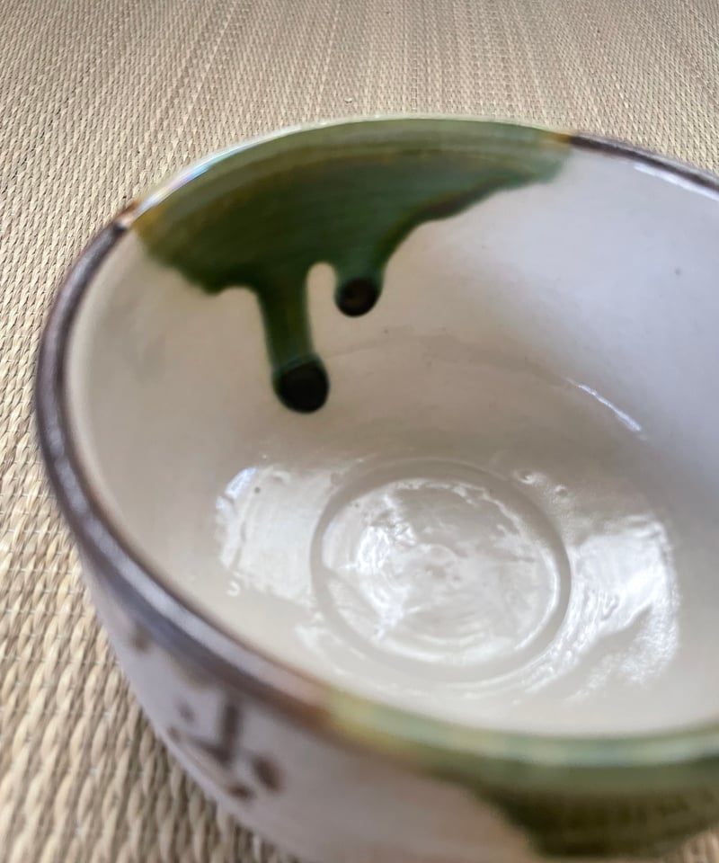美品 在銘】加藤五陶 織部焼 野点碗 小服碗 茶箱用茶碗 | ginyoudo
