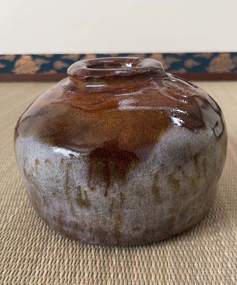 【大樋焼】岩村与詩夫造 大樋茶碗 共箱 茶道具 桐共箱 美品】在銘 大藪窯 岩村与詩夫造 大樋焼 おおひやき 茶碗