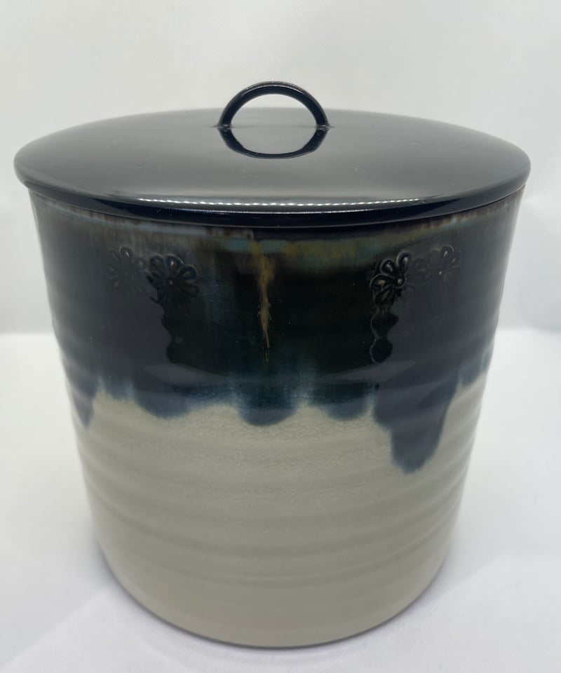 美品 塗り蓋付】一重口 御深井 水指 | ginyoudo