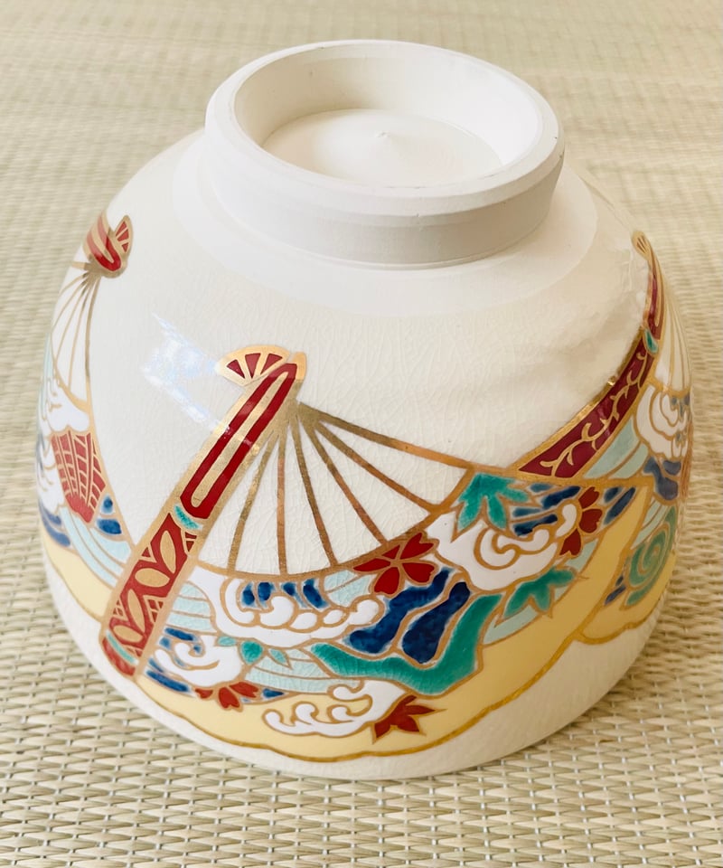 京焼 在銘 松香 枝垂桜 模様 茶碗  抹茶碗 茶道具 加藤松香　60504 京焼 在銘 松香 枝垂桜 模様 茶碗 抹茶碗 茶道具 加藤松香 60504