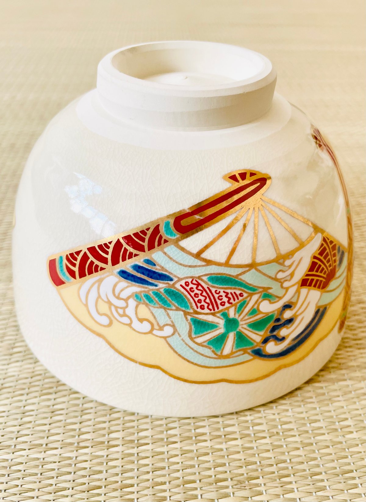 美品】加藤藤山造 在銘 陶印有 扇面貝 立波 桜紅葉 抹茶碗 | ginyoudo