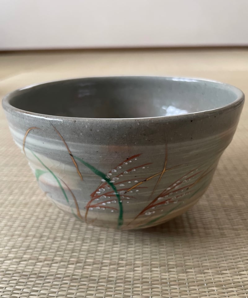 京焼　平安　紫峰造　銀彩撫子　平茶碗 美品 桐共箱】平安 紫峰造 刷毛目芒茶碗 | ginyoudo