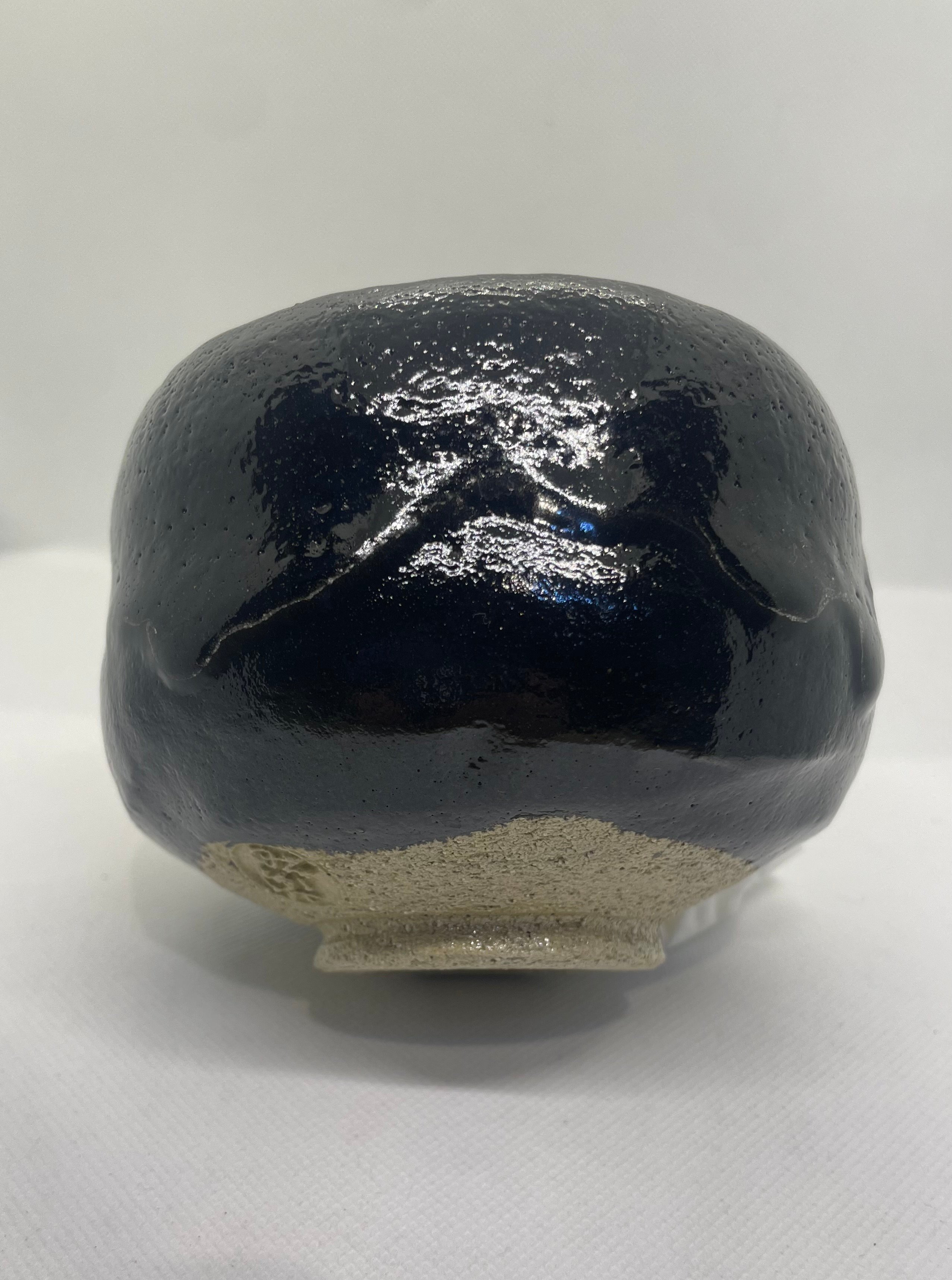 美品・在銘/共箱付】佐々木 昭楽造 黒楽 黒楽帯釉 抹茶茶碗 | ginyoudo