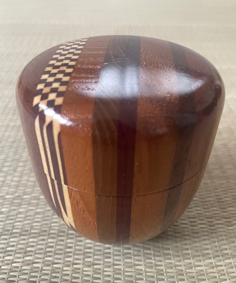 美品】寄木 中棗 棗 寄木細工 茶色 木製棗 | ginyoudo